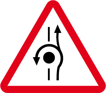 Presemnalizarea unei amenajări rutiere care oferă şi posibilitatea întoarcerii vehiculelor