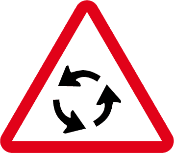 Presemnalizare intersecție cu sens giratoriu