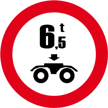 Accesul interzis vehiculelor cu masa pe osia dublă mai mare de ... t