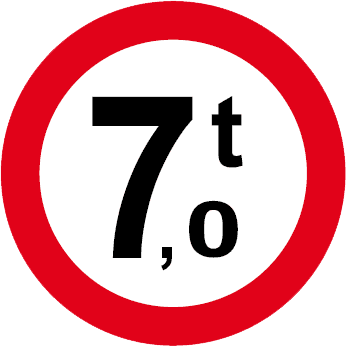 Accesul interzis vehiculelor cu masa mai mare de ... t