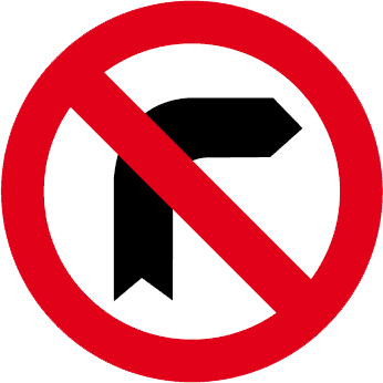 Interzis a vira la dreapta