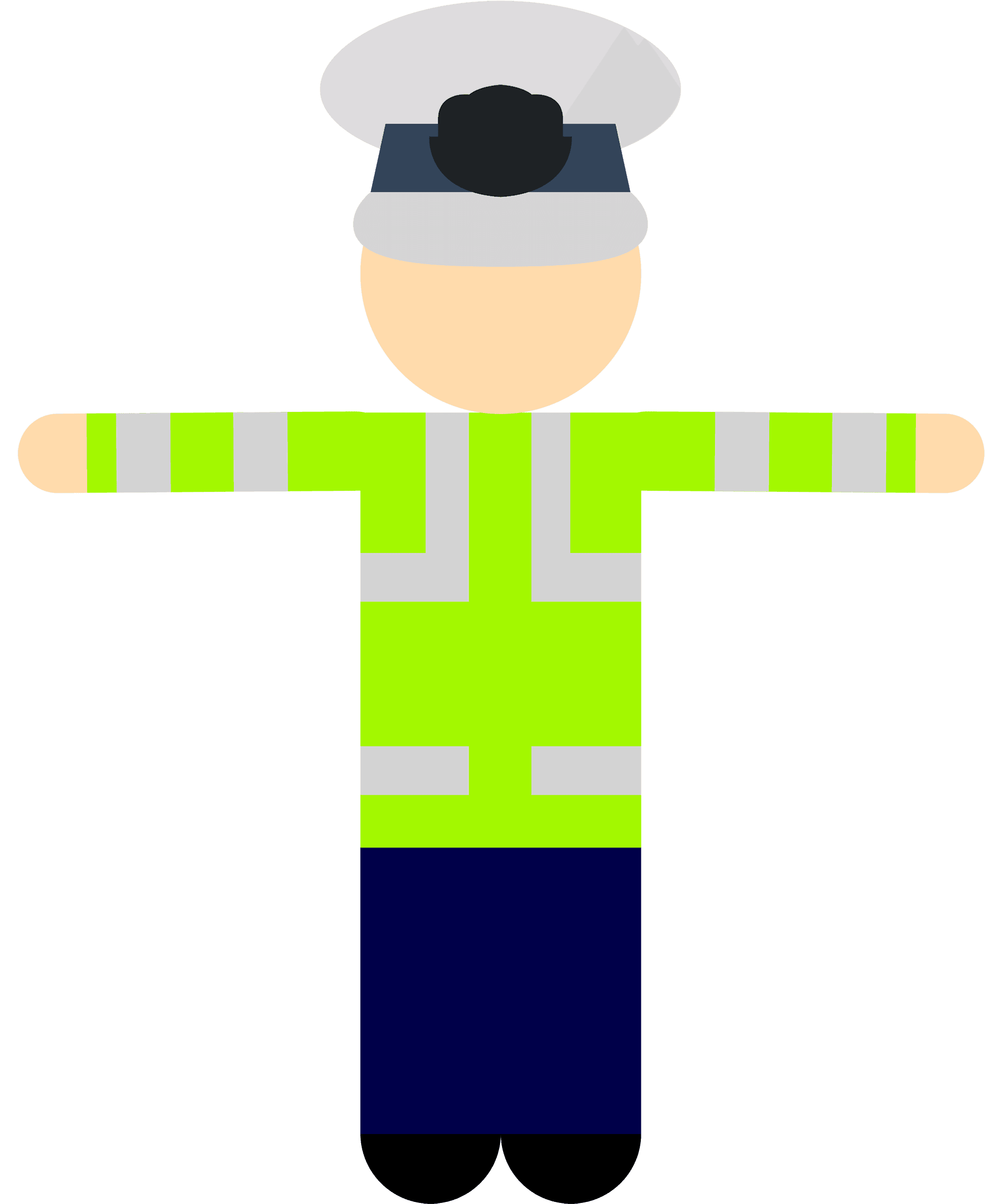 Oprire - ambele brațe întinse