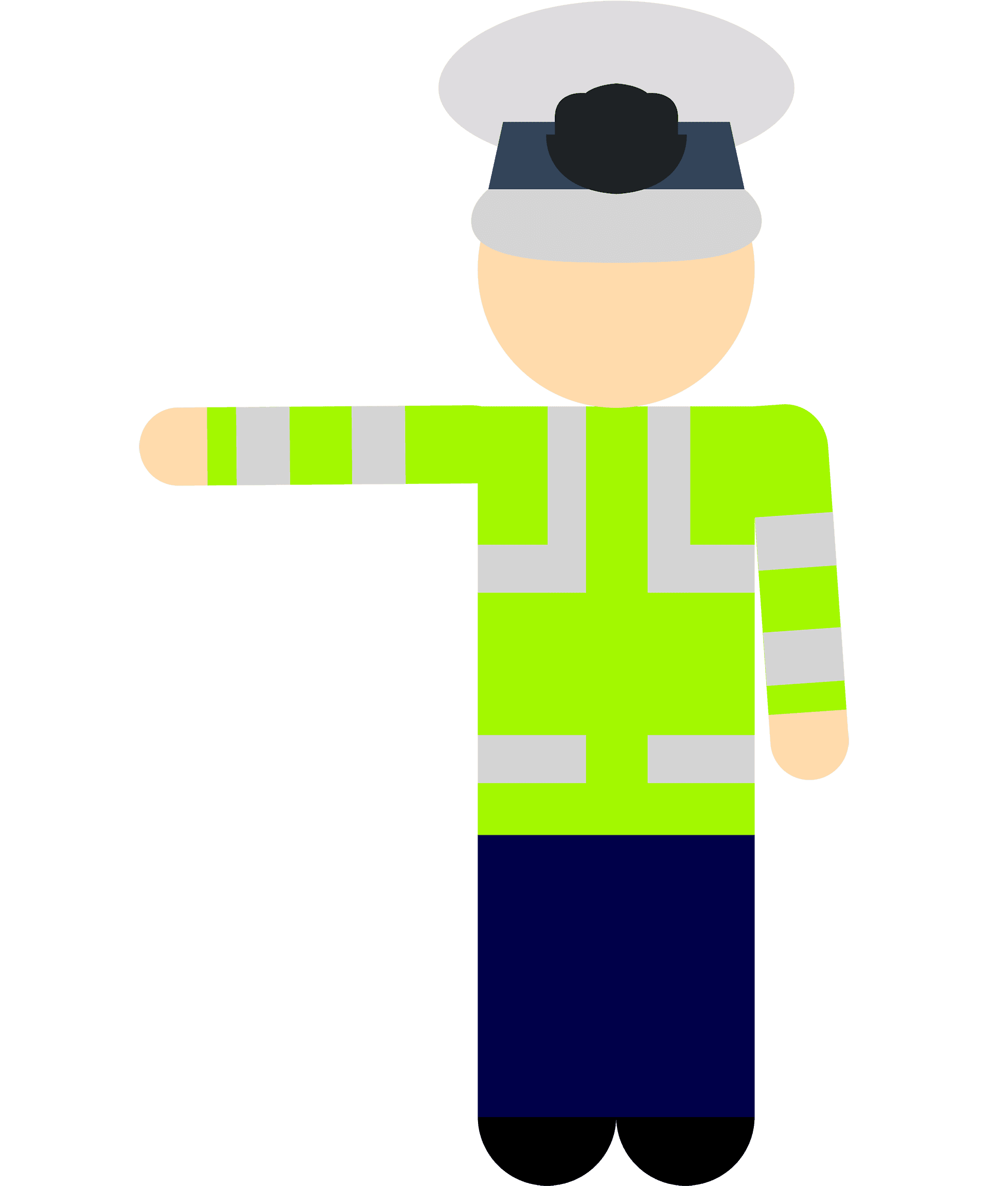 Oprire - brațul drept întins