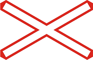 Trecere la nivel cu o cale ferată simplă, fără bariere