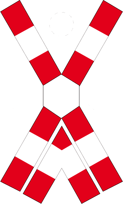 Trecere la nivel cu o cale ferată dublă fără bariere