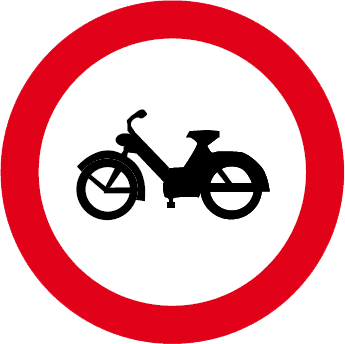 Accesul interzis mopedelor (ciclometrelor)