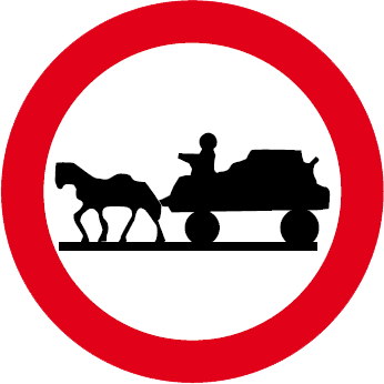 Accesul interzis vehiculelor cu tractiune animală