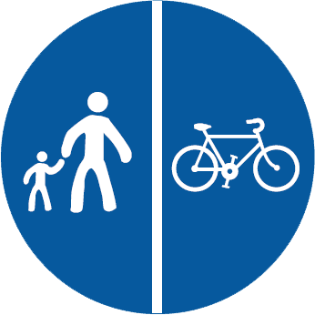 Delimitarea pistelor pentru pietoni și biciclete