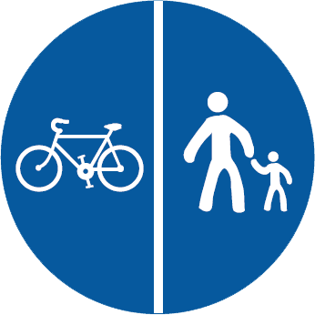 Delimitarea pistelor pentru pietoni și biciclete