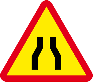 Drum îngustat pe ambele părţi